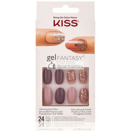 Kiss Gel Fantasy Nechty - KGN17 No Pressure s lepidlom a lepidlovými páskami