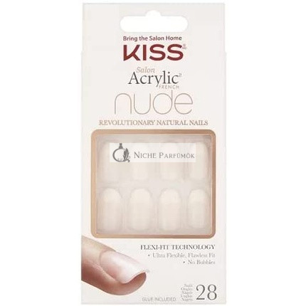 KISS Salon Akryl Nudes Francúzske Falošné Nechty Sensibility Dlhá Dĺžka DIY Manikúra Sada 28 Nechtov