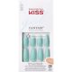 KISS Gel Fantasy Collection Back It Up Dlhé Teal Tvarované Gélové Nechty