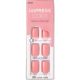 KISS imPRESS Color Gel Nechtový Set Pretty Pink - Obsahuje Prípravný Podklad, Mini Súbor, Kutikulovú Palicu a 30 Umelých Nechtov