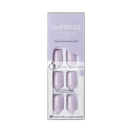 KISS imPRESS Farebné Press-On Nechty s PureFit Technológiou Krátka Dĺžka, Kresba Purplect Manikúra