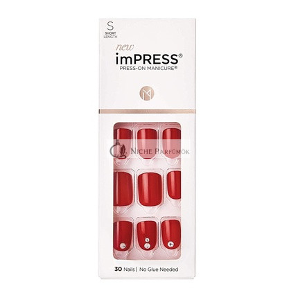KISS imPRESS Press-On Manikúra Kill Heels Krátke Štvorcové Nechty s PureFit Technológiou - 30 Falošných Nechtov