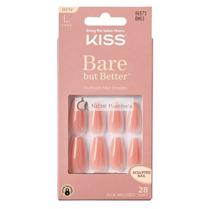 Kiss Bare But Better Nechty 28 Ks Dlhá Dĺžka Broskyňová