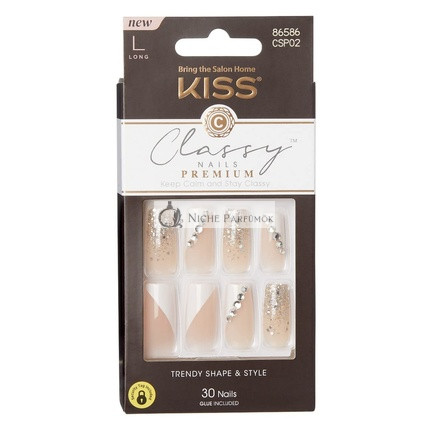 Kiss Classy Premium Nechty Dlhá Dĺžka 30 Ks