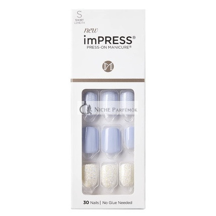 Kiss ImPress Press-On Manikúra Krátke Dĺžky Nechty Lavender Whisper