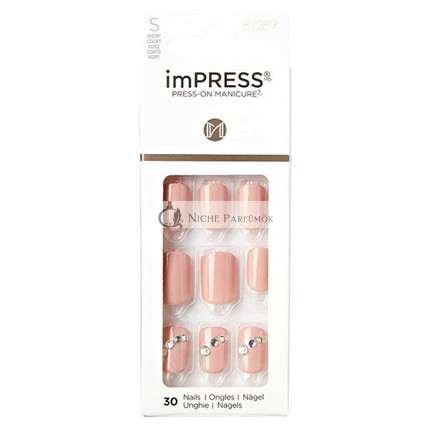 Samo-lepiace nechty imPRESS Nails Crystal Blossom, 30 kusov