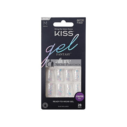 KISS Gel Fantasy Allure Stredné Nechty Lepiace Formované 28 Dielna Sada - Ako Oslnivé
