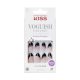 KISS Voguish Fantasy Press On Nails 'Magnifique' Čierne Stredné Veľkosti Mandľový Tvar