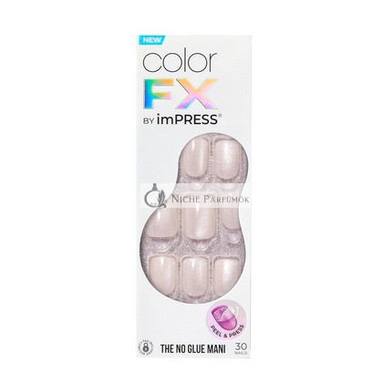 KISS imPRESS No Glue Mani Press-On Nechty, Rebel Light White, krátka veľkosť, squoval tvar, 30 nechtov, prípravný pad, návod, 1 manikúrová palička, 1 mini pilník