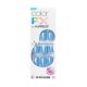 KISS imPRESS No Glue Mani Press-On Nechty Farba FX Meta Stredná Modrá Krátka Veľkosť Squoval Tvar, Zahrnuté 30 Nechtov, Prípravný Pad, Inštrukčná Príručka, 1 Manikúra Palica, 1 Mini Súbor