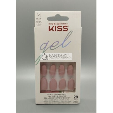 KISS Gel Fantasy Kolekcia Umelé Nechty s Lepidlom Stredné 97259