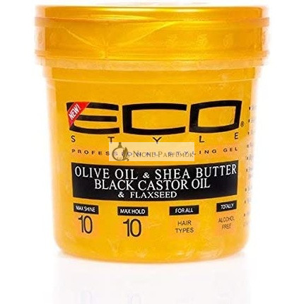 Eco Style Gold Olivový olej Shea maslo Čierny ricínový olej Ľanové semeno, 946g