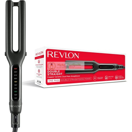 Revlon Dvojitá Žehlička na Vlasy, Čierna