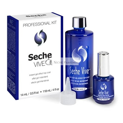 BEAUTY DIRECT Seche Vive Gel Top Coat Lak na nechty s dlhou životnosťou a vysokým leskom, odolný proti odštiepeniu