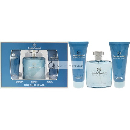 Sergio Tacchini Ocean Club Darčekový set Eau De Toilette 100ml Sprchový gél 100ml Balzam po holení 100ml