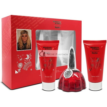 Kesha Whatever It Takes 3-dielna darčeková súprava: Eau De Parfum, Telové mlieko a Sprchový gél, 100ml