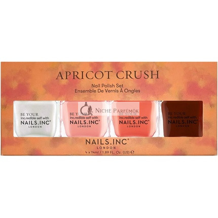 Nails Inc. Apricot Crush 4-dielna sada lakov na nechty 14ml - Balenie 4