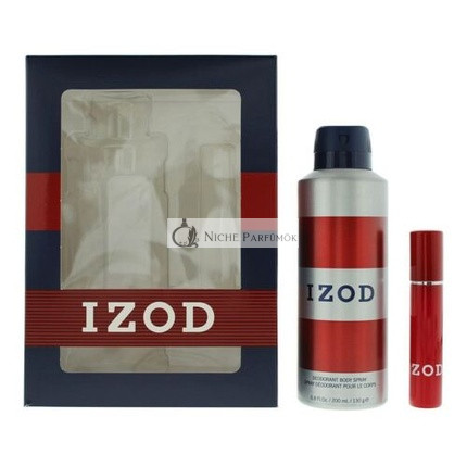 Izod Red 2-dielna darčeková sada: Eau De Toilette 15ml - Telový sprej 200ml pre mužov