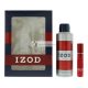 Izod Red 2-dielna darčeková sada: Eau De Toilette 15ml - Telový sprej 200ml pre mužov