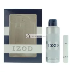   Izod Biela 2-dielna darčeková sada Eau de Toilette, 15ml, telový sprej, 200ml pre mužov