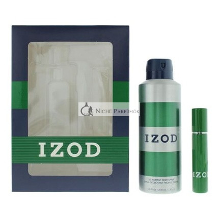 Izod Green 2-dielna darčeková sada: Eau De Toilette 15ml - Telový sprej 200ml pre mužov