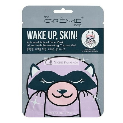 The Crème Shop Prebuď sa, Pokožka! Maska na Tvár Raccoon, 25g