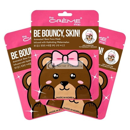 Animovaná pleťová maska Miss Bear s vodným melónom od The Crème Shop