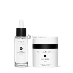   Pestle & Mortar Hydratačný Duo Darčekový Set Hyalurónová Kyselina Pleťové Sérum s Vitamínom B5 a Ľahký Proti Starnutiu Pleťový Krém
