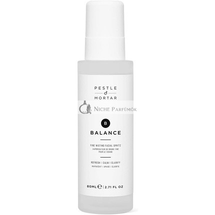 Pestle & Mortar Balance Ultra-Fine Hydratačný Facial Spray s Hlbokým Morským Horčíkom a Extraktom z Gentianovej Koreňa, 80ml