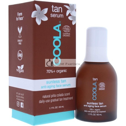 COOLA Organický samoopalovací sérum - Samoopalovací sérum na tvár proti starnutiu a starostlivosti o pleť - 50ml