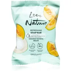   Oriflame Love Nature Kokosová voda & Melón Pevné mydlo, 75 g