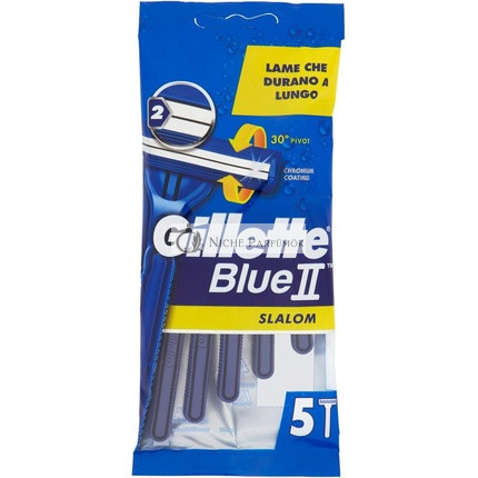 Gillette Blue II Slalom Jednorázová Holiaca Žiletka - 5 ks