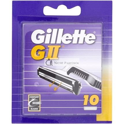 Gillette GII Dvojitá Pánska Holiaca Čepel 10 Náhradných