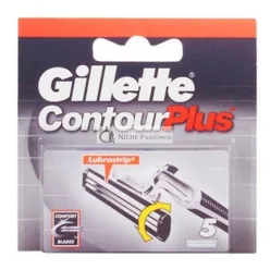 Gillette Contour Plus Nahradné holiace čepele - 5 ks