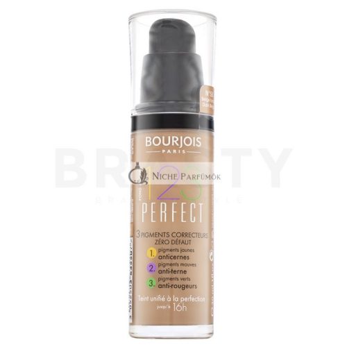 Bourjois 123 Perfect Foundation tekutý make-up proti nedokonalostiam pleti 55 Dark Beige 30 ml