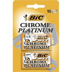   BIC Chrome Platinum Dvojitá Hlava Bezpečnostný Holiaci Strojček Jednorazové Jednolúčové Nerezová Oceľ 10 Kusov