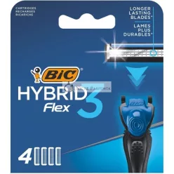   BIC Hybrid 3 Flex pánské náhradní žiletky s 3 Nano-Tech titanovými pohyblivými břity