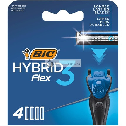 BIC Hybrid 3 Flex pánské náhradní žiletky s 3 Nano-Tech titanovými pohyblivými břity