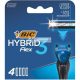 BIC Hybrid 3 Flex pánské náhradní žiletky s 3 Nano-Tech titanovými pohyblivými břity