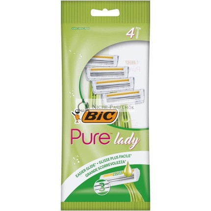 BIC Pure 3 Lady s Aloe Vera holiaci strojček - balenie 4 kusy