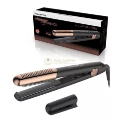   Rowenta Profesionálny Žehlička na Vlasy s Keramickým Povrchom Hladký a Kučeravý Ultimate Zážitok Čierna/Meď SF8230F0