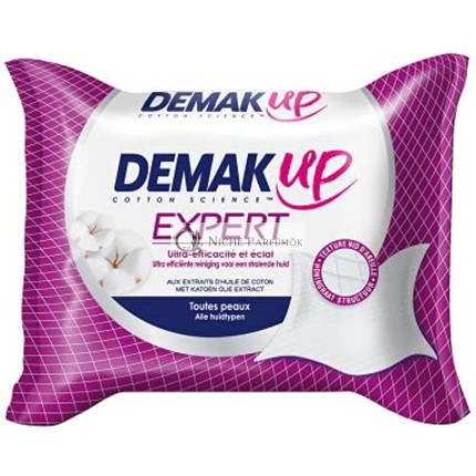 Demakup Expert Odstráňovač Make-up Utierky pre Všetky Typy Pleti