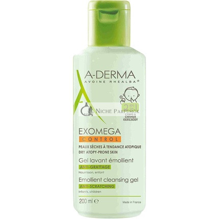 A-DERMA Exomega Control Emolientný čistiaci gél 2 v 1 pre dojčatá a deti, 200ml