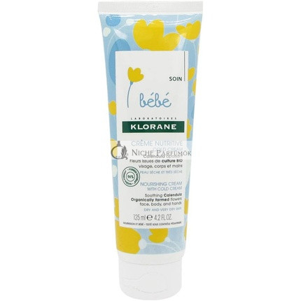 Klorane Baby Nutrition Cream s chladivým krémom, 125ml