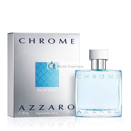 Azzaro Chrome Eau de Toilette Svieža Pánska Kolínska, 30 ml