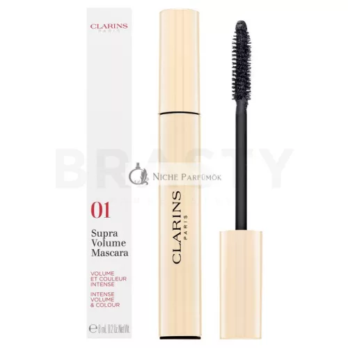 Clarins Supra Volume Mascara riasenka pre predĺženie rias a objem N. 01 Black 8 ml