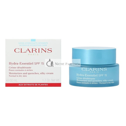 Clarins Hydra-Essentiel Hodvábny denný krém Spf15, 50ml
