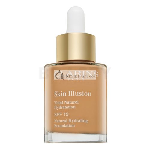 Clarins Skin Illusion Natural Hydrating Foundation tekutý make-up s hydratačným účinkom 112 Amber 30 ml