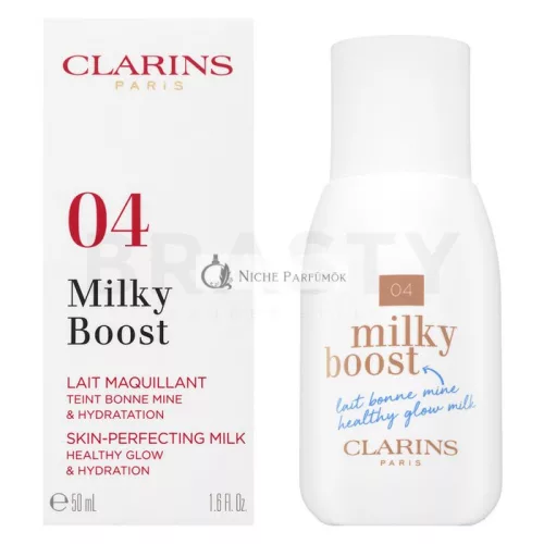 Clarins Milky Boost Foundation tónujúce a hydratačné emulzie pre zjednotenú a rozjasnenú pleť 04 Auburn 50 ml