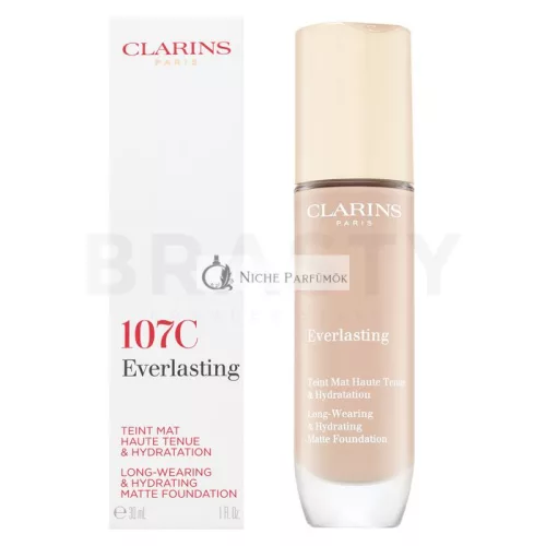 Clarins Everlasting Long-Wearing & Hydrating Matte Foundation dlhotrvajúci make-up pre matný efekt 107C 30 ml